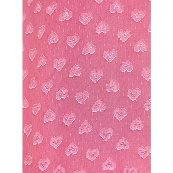 [Torrid] Azalea Pink Heart Clip Dot Print Mock Neck Sleeveless Blouse Size 0X - Picture 2 of 12